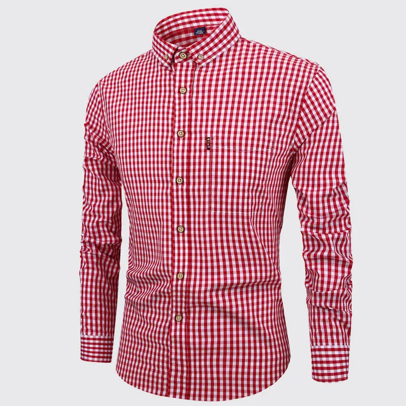 Camisa de algodón a cuadros