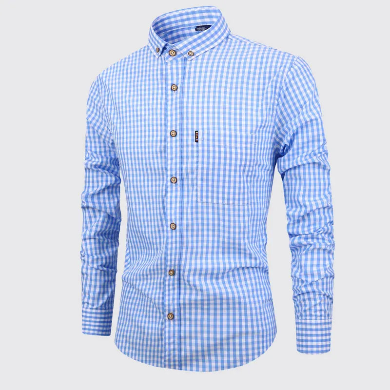 Camisa de algodón a cuadros