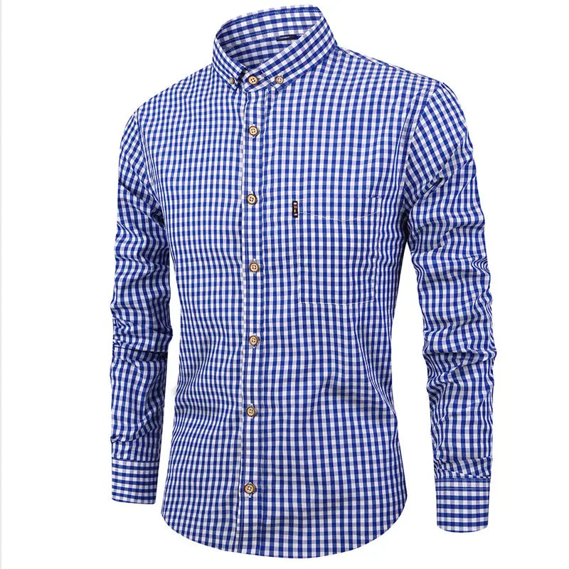 Camisa de algodón a cuadros