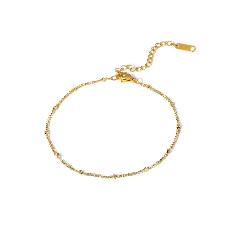 Stylish Chain Bead Anklet