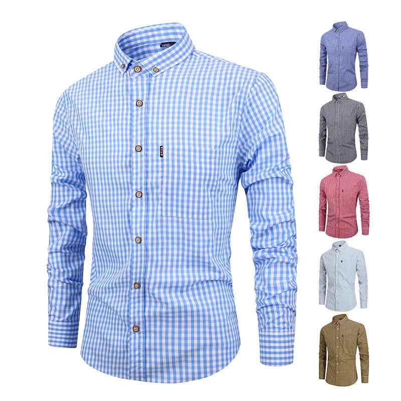 Camisa de algodón a cuadros