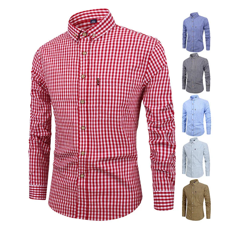 Camisa de algodón a cuadros