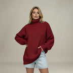 JERSÉY DE CUELLO ALTO OVERSIZE TALLA ÚNICA