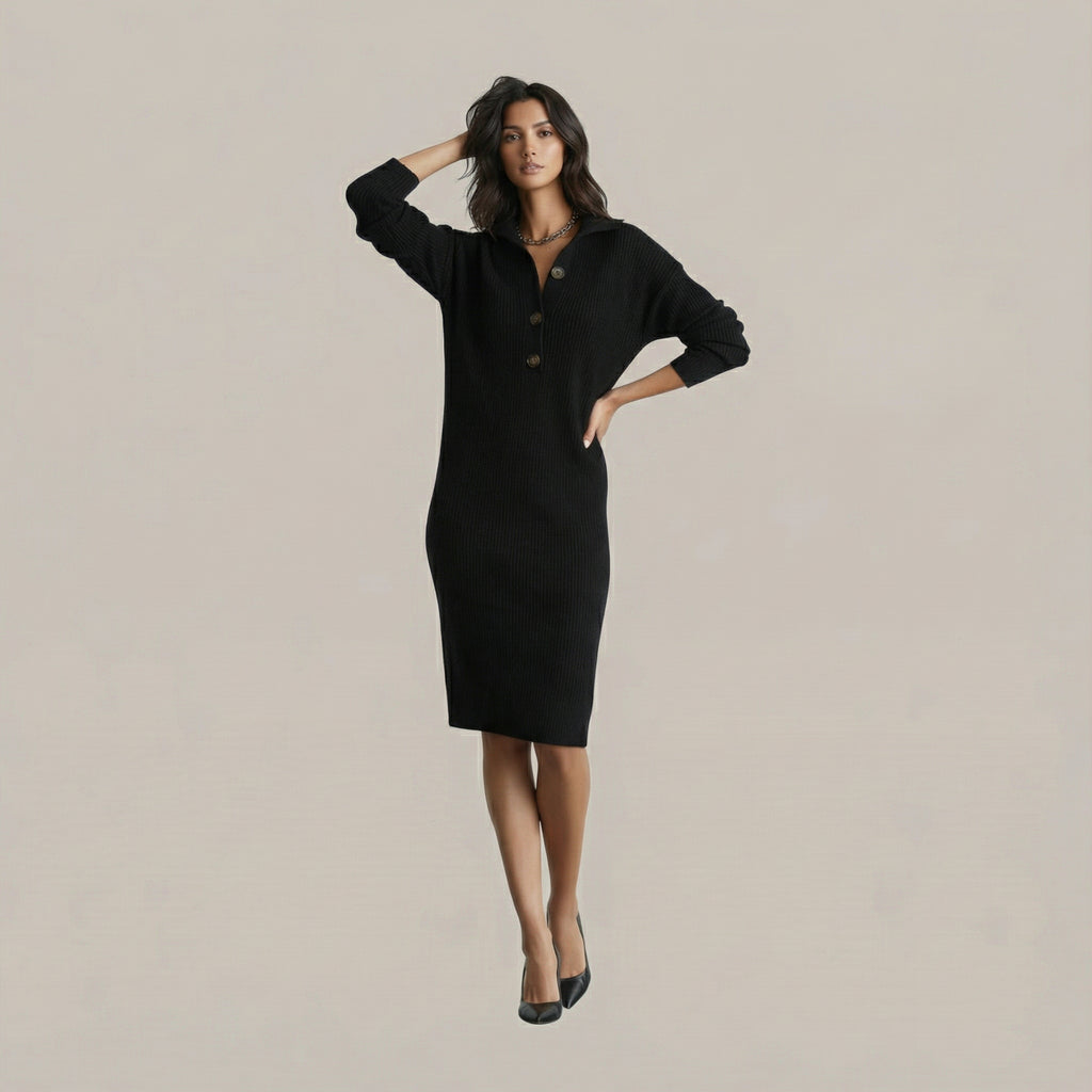 VESTIDO MIDI ESTILO PUNTO