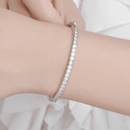 Pulsera Ivictress Moissanite Elegance de plata de ley 925