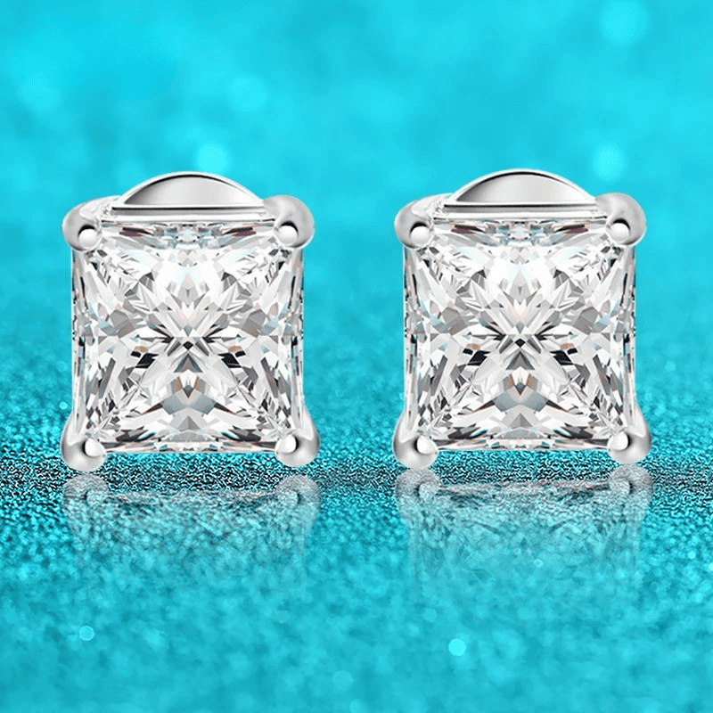 Pendientes de moissanita de lujo Ivictress: brillo y elegancia inigualables