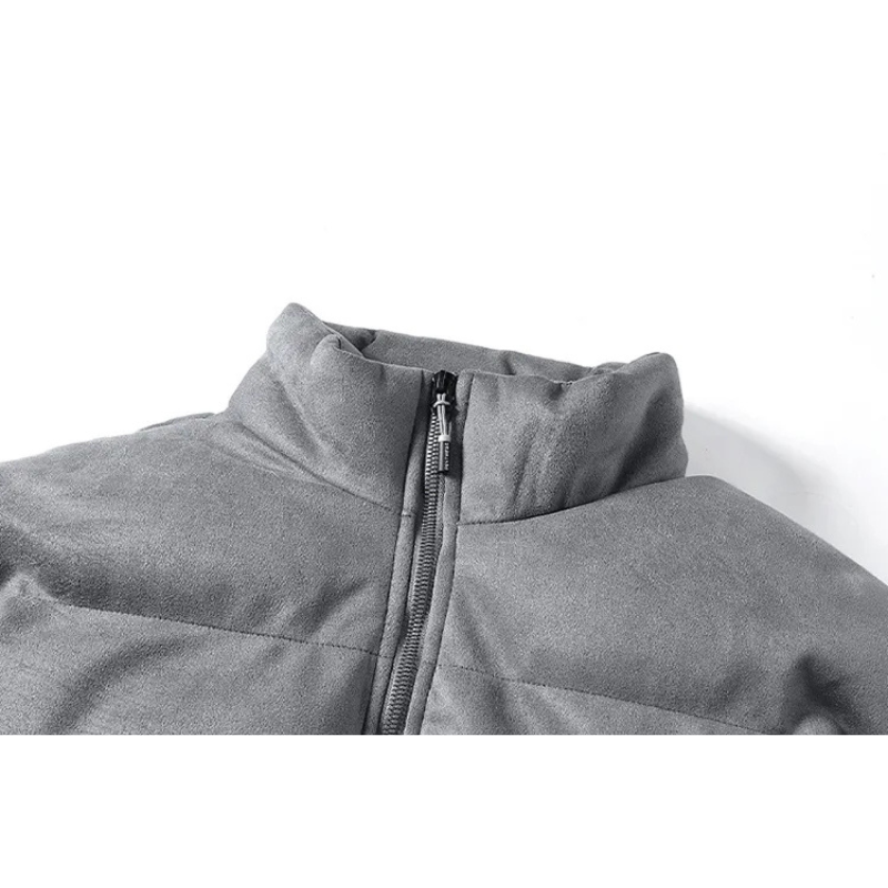 Gewatteerde jas met suède-effect ASPEN