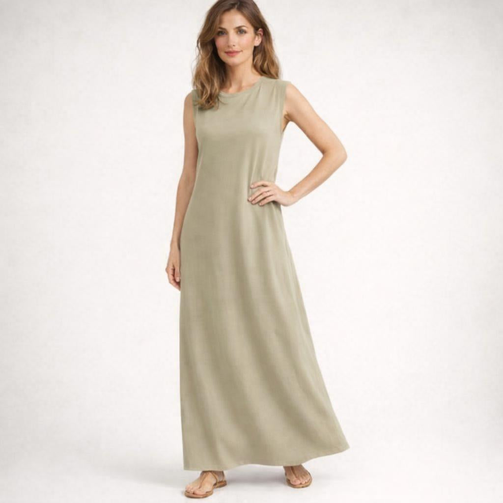 VESTIDO LARGO ANTIARRUGAS