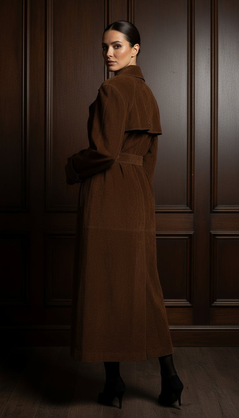 Cuero de ante | chaqueta larga