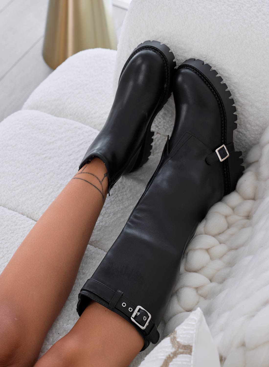 VIOLETA - Botas negras con caña extraíble