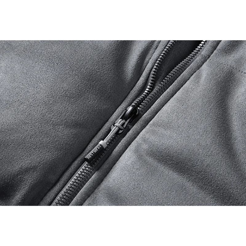 Gewatteerde jas met suède-effect ASPEN