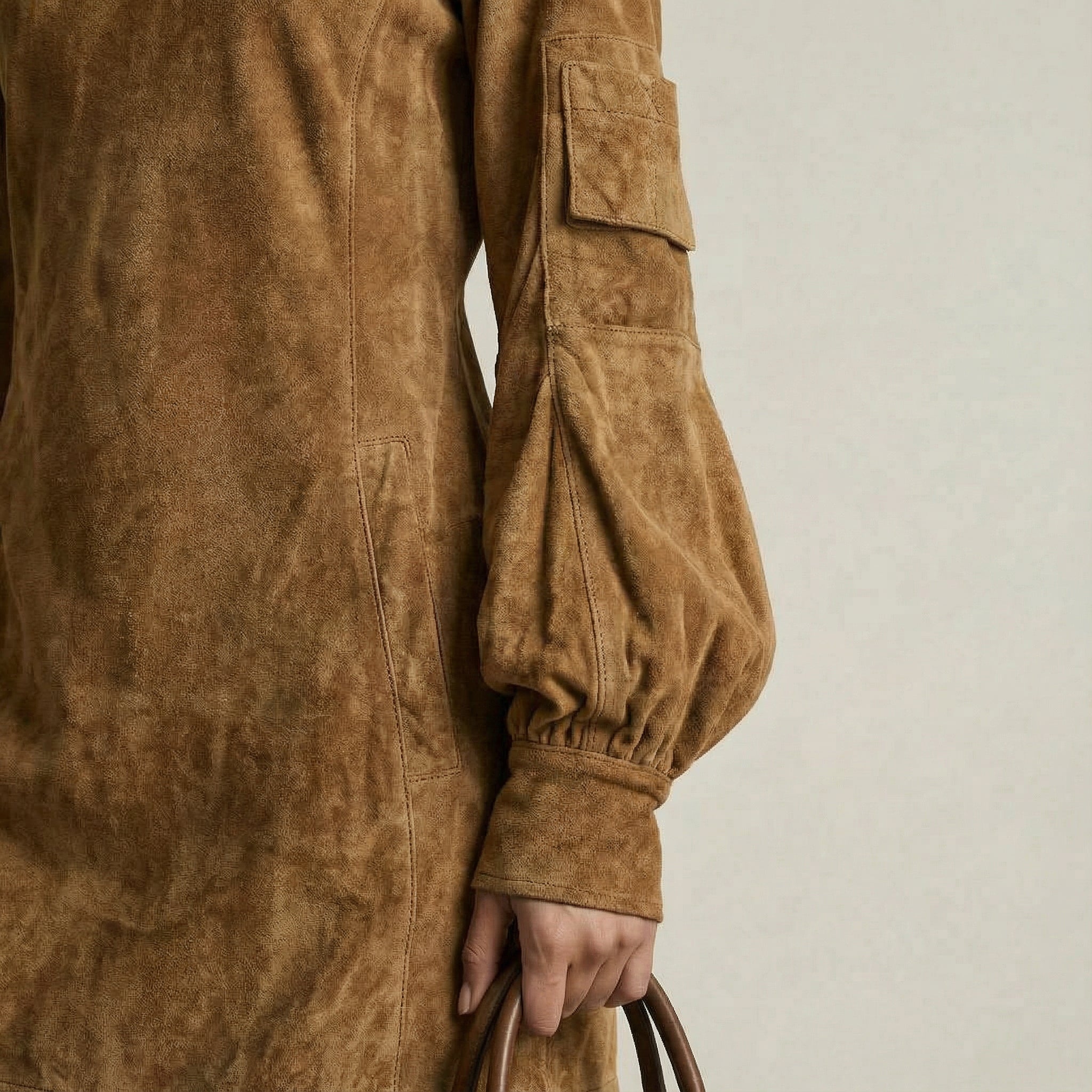 VESTIDO DE GAMUZA ESTILO VINTAGE