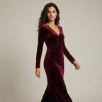 VESTIDO LARGO DE TERCIOPELO