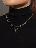 Collar de corazón dorado