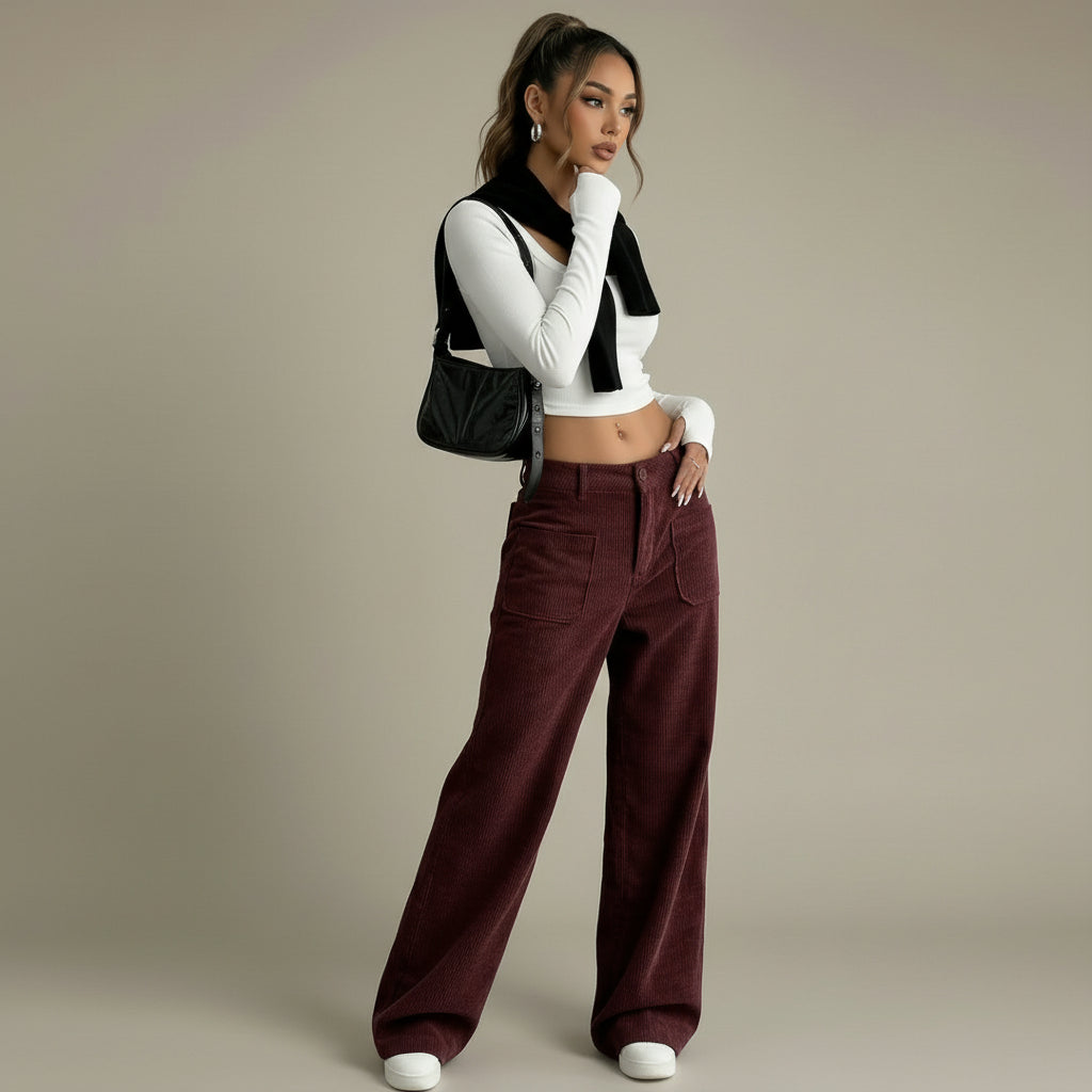 PANTALONES DE PANA ANCHOS