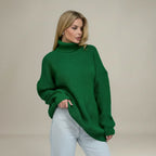 JERSÉY DE CUELLO ALTO OVERSIZE TALLA ÚNICA