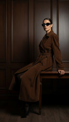 Cuero de ante | chaqueta larga