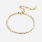 Pulsera de circonitas doradas