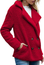 Chaqueta de peluche extragrande con estilo