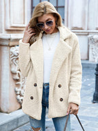 Chaqueta de peluche extragrande con estilo