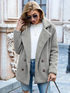 Chaqueta de peluche extragrande con estilo