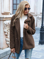 Chaqueta de peluche extragrande con estilo