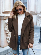 Chaqueta de peluche extragrande con estilo