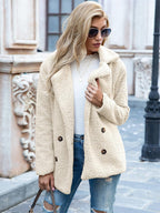 Chaqueta de peluche extragrande con estilo