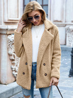 Chaqueta de peluche extragrande con estilo