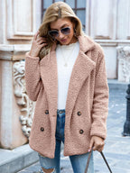 Chaqueta de peluche extragrande con estilo