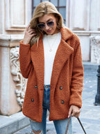 Chaqueta de peluche extragrande con estilo