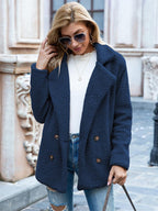 Chaqueta de peluche extragrande con estilo