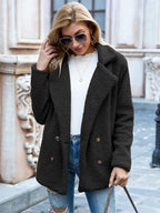 Chaqueta de peluche extragrande con estilo