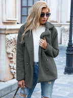 Chaqueta de peluche extragrande con estilo