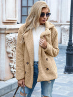 Chaqueta de peluche extragrande con estilo