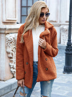 Chaqueta de peluche extragrande con estilo