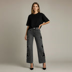 VAQUEROS DENIM ESTRELLA GRIS