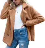 Chaqueta de peluche extragrande con estilo