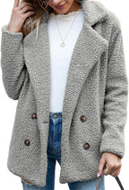 Chaqueta de peluche extragrande con estilo