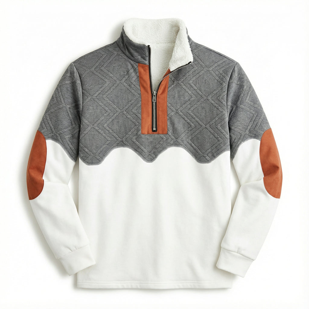 JERSEY DE CUELLO ALTO CON RIBETE DE PELO