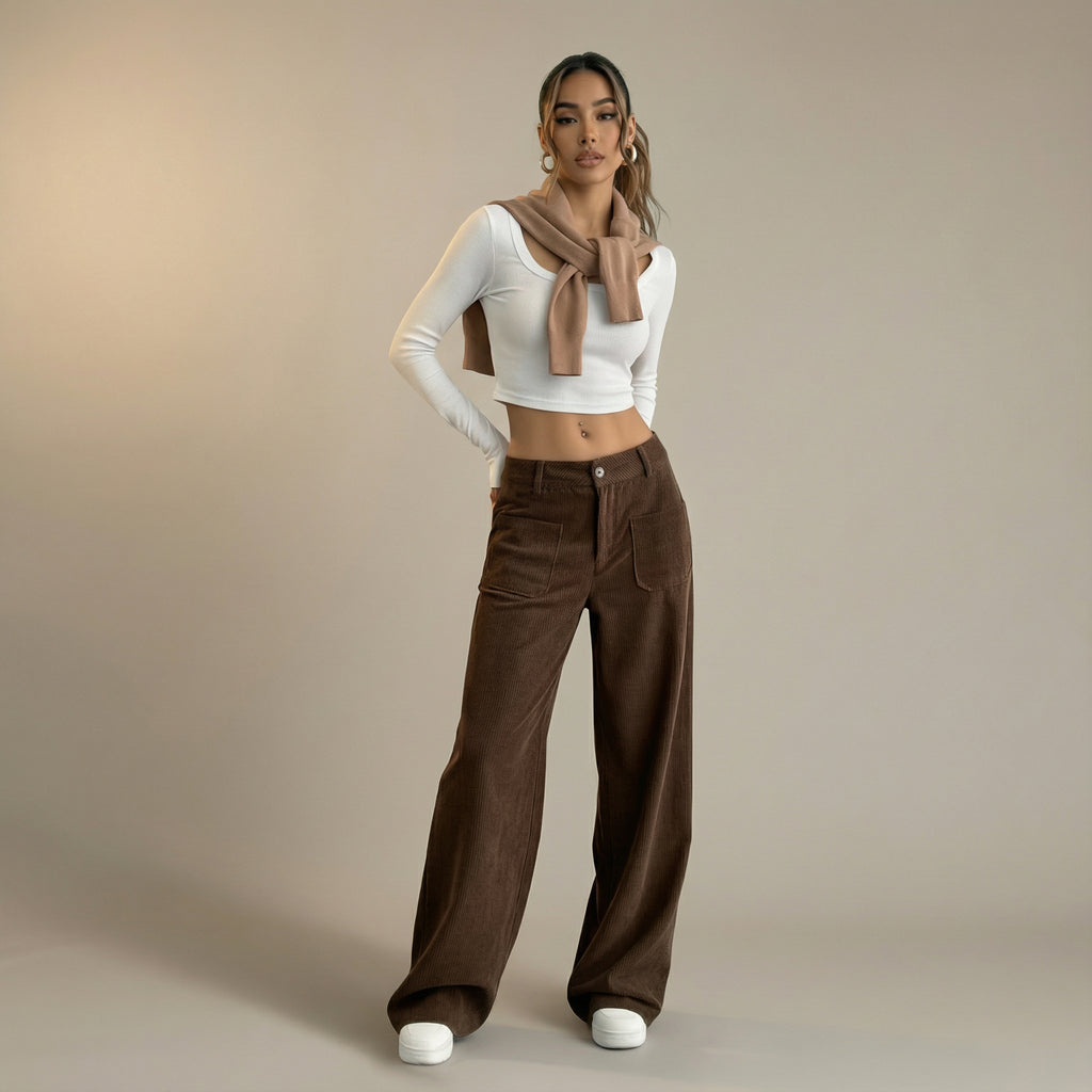 PANTALONES DE PANA ANCHOS