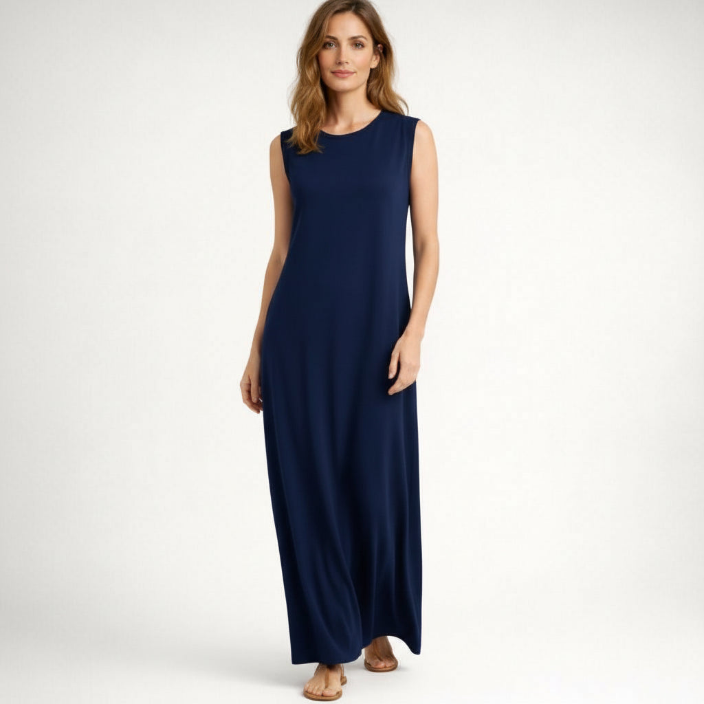 VESTIDO LARGO ANTIARRUGAS