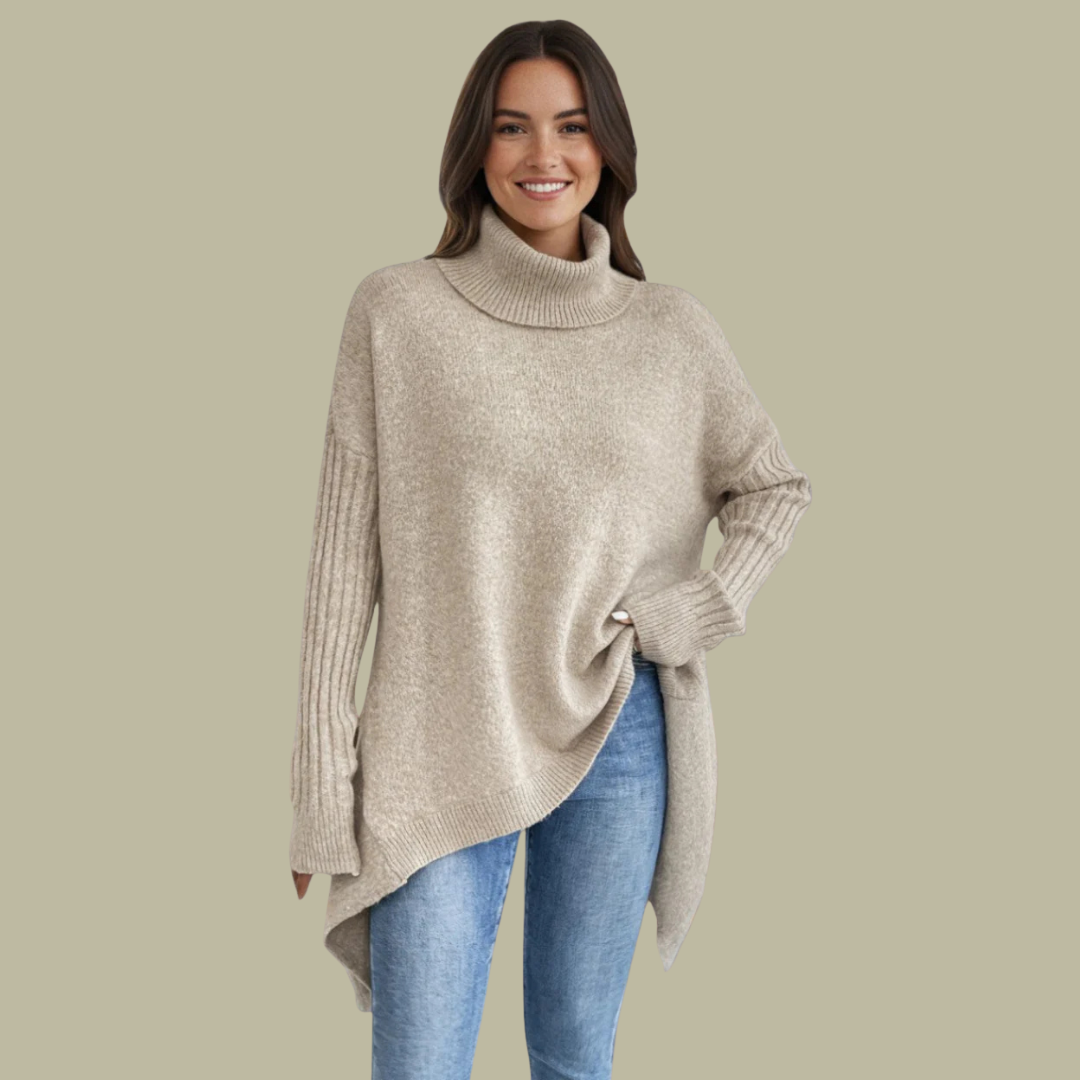 JERSEY CUELLO ALTO ASIMÉTRICO