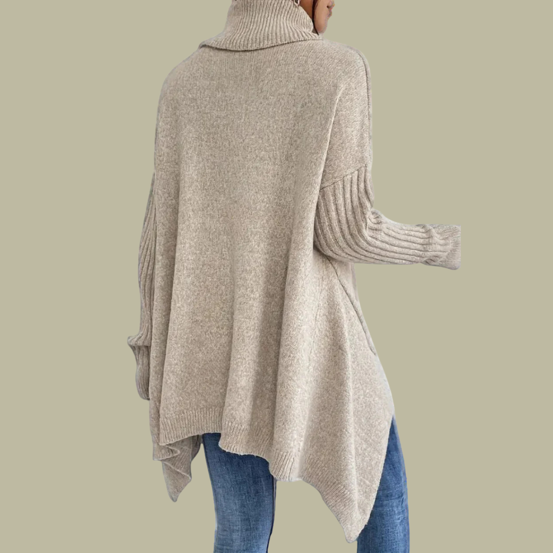 JERSEY CUELLO ALTO ASIMÉTRICO