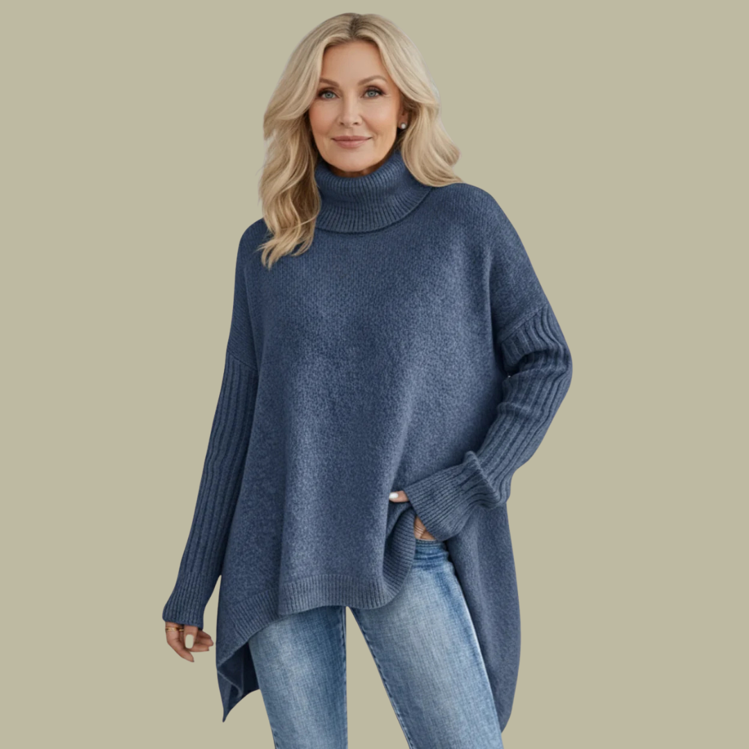 JERSEY CUELLO ALTO ASIMÉTRICO