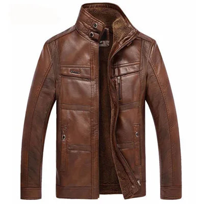 High-quality leather jacket for men