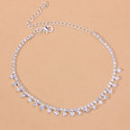 Rhinestone Drop Anklet
