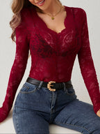 Serena | Top de manga larga de encaje