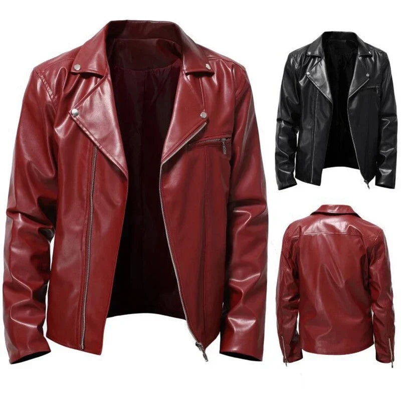 Casual leather jacket for men