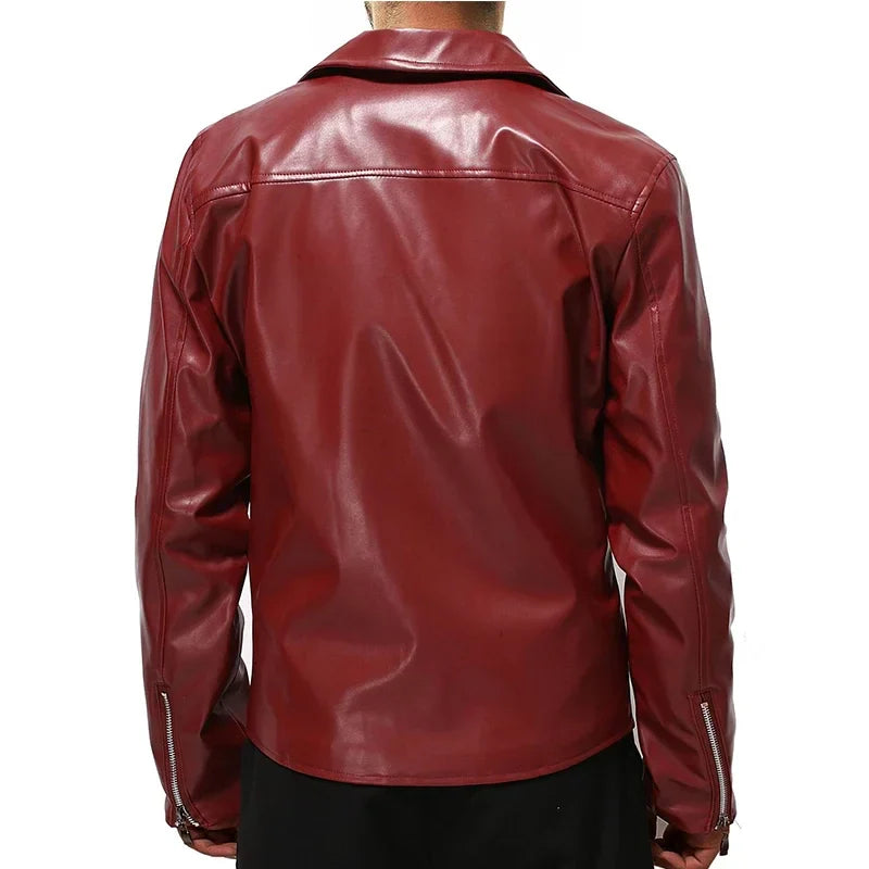 Casual leather jacket for men
